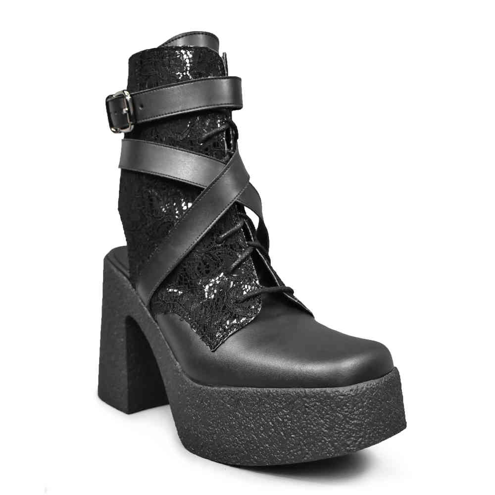 Altercore - Hilda Bottes de plate-forme - Noir